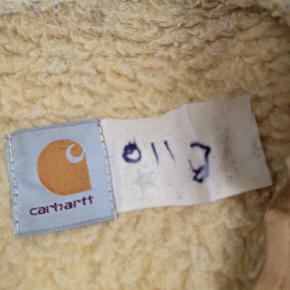 Vintage Carhartt Sherpa Lined Vest Sz XL Duck Canvas Union Made USA Distressed - Picture 3 of 9